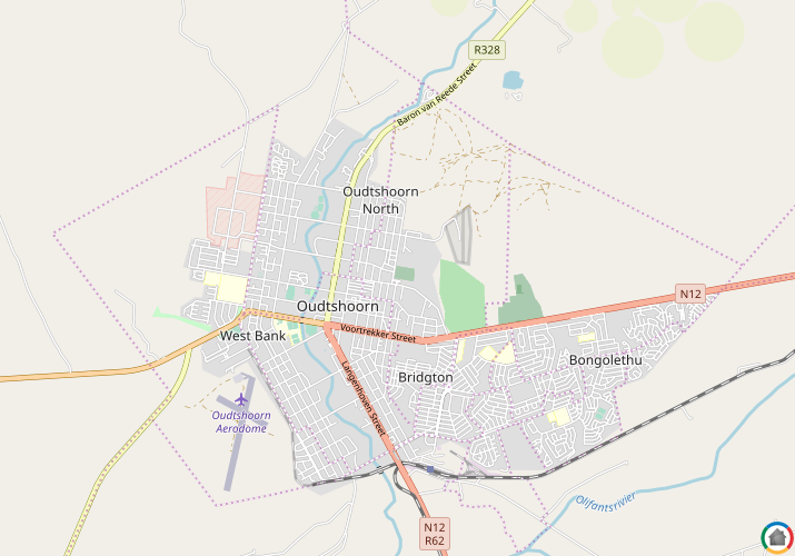 Map location of Oudtshoorn